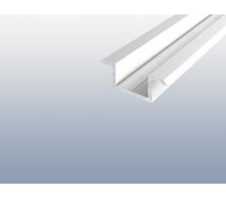 Zu- Profil für Balkonbretter aus Aluminium in weiß